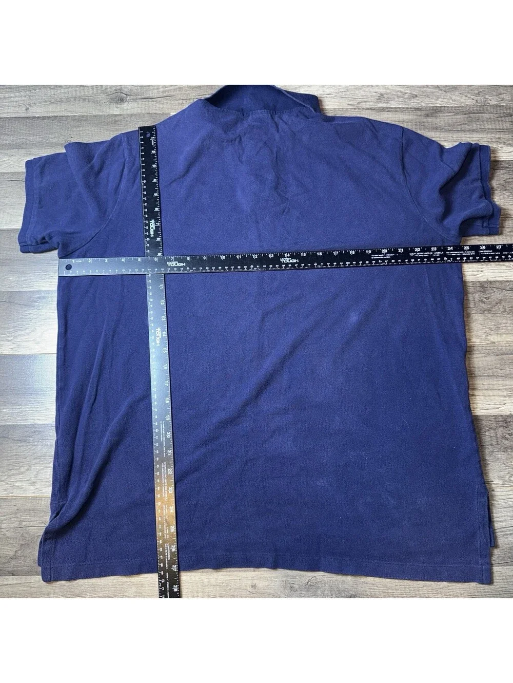 Men’s Vintage Ralph Lauren Polo Shirt, Custom Fit, Navy Blue, 2XL